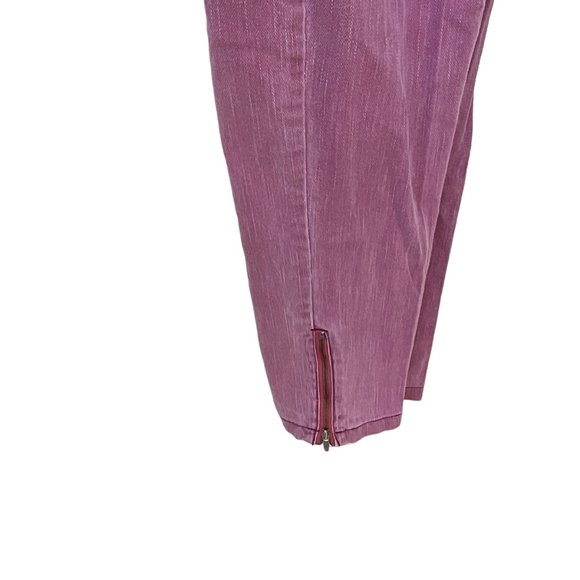 Lee Shapetastic Hidden Hold Woman’s Pink Rose Pants Size 10 With Ankle Zippers - Picture 7 of 14